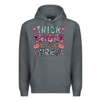 Rock Thick Thighs And Love Vibes Premium Hoodie - CowhideDigitalArt
