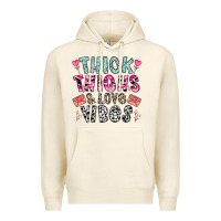 Tofu Thick Thighs And Love Vibes Premium Hoodie - CowhideDigitalArt
