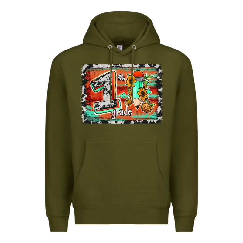 Western Back To School 1st Grade Premium Hoodie by Jasminsmagicworld | Teevron
