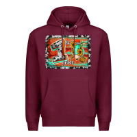 Burgundy western back to school 1st grade Premium Hoodie - Jasminsmagicworld