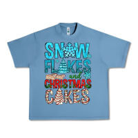 Pebble Blue Snow Flakes aAd Christmas Cakes Urban Heavy Tee - BundleAndBundleShop