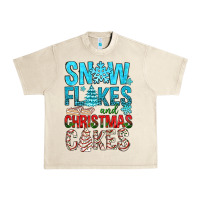 Sandshell Snow Flakes aAd Christmas Cakes Urban Heavy Tee - BundleAndBundleShop