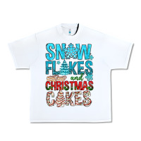 White Snow Flakes aAd Christmas Cakes Urban Heavy Tee - BundleAndBundleShop
