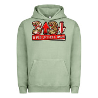 Pigment Oil Green three up three down baseball Urban Hoodie - Jasminsmagicworld