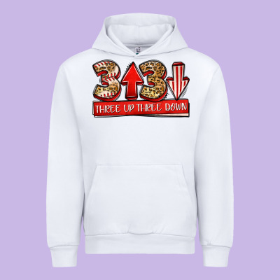 Three Up Three Down Baseball Urban Hoodie Designed By Jasminsmagicworld