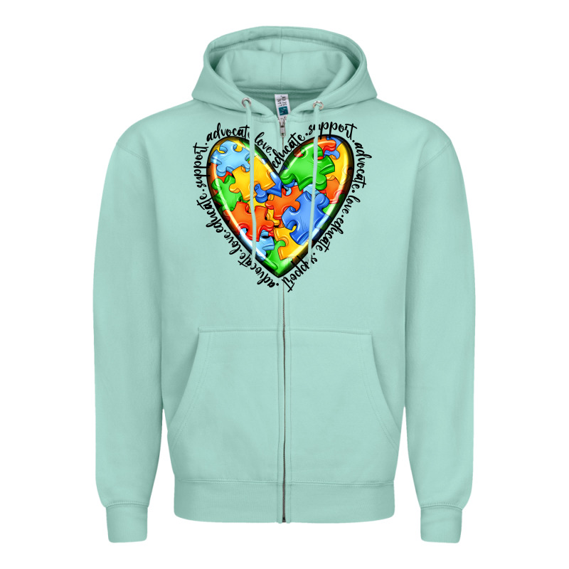 Autism Heart Zipper Hoodie by JahusDesignShop | Teevron