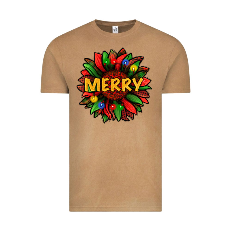Merry Christmas With Light Sunflower Bbs Vintage Tee by BundleAndBundleShop | Teevron