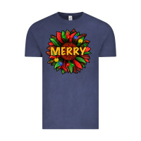 Vintage Denim merry christmas with light sunflower bbs Vintage Tee - BundleAndBundleShop