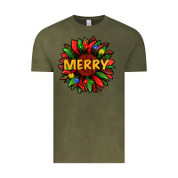 Vintage Olive merry christmas with light sunflower bbs Vintage Tee - BundleAndBundleShop