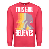 Cardinal bigfoot t  shirt bigfoot   this girl believes t  shirt Premium Sweatshirt - DesigneFamous