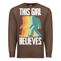 Chestnut bigfoot t  shirt bigfoot   this girl believes t  shirt Premium Sweatshirt - DesigneFamous