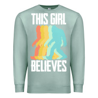 Seafoam bigfoot t  shirt bigfoot   this girl believes t  shirt Premium Sweatshirt - DesigneFamous