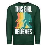 Sports Green bigfoot t  shirt bigfoot   this girl believes t  shirt Premium Sweatshirt - DesigneFamous