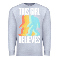 Heather Grey bigfoot t  shirt bigfoot   this girl believes t  shirt Premium Sweatshirt - DesigneFamous