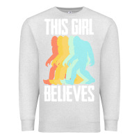 Oatmeal Heather bigfoot t  shirt bigfoot   this girl believes t  shirt Premium Sweatshirt - DesigneFamous