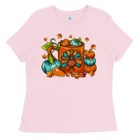 Bubblegum Pink Thanksgiving Coffee Mug Ladies Tee - FaDigitalArtStudio