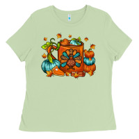 Matcha Thanksgiving Coffee Mug Ladies Tee - FaDigitalArtStudio