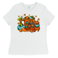 White Thanksgiving Coffee Mug Ladies Tee - FaDigitalArtStudio