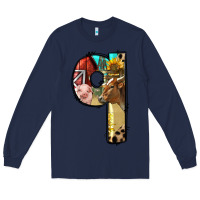 Navy Farm Life Alphabet Lowercase Letters Q Long Sleeve Tee - BundleAndBundleShop