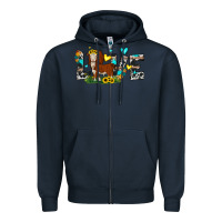 Navy love western cow Zipper Hoodie - JahusDesignShop