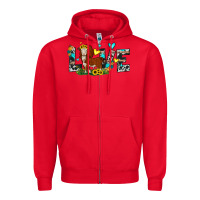 Red love western cow Zipper Hoodie - JahusDesignShop
