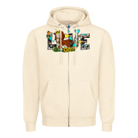 Sandshell love western cow Zipper Hoodie - JahusDesignShop