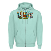 Seafoam love western cow Zipper Hoodie - JahusDesignShop