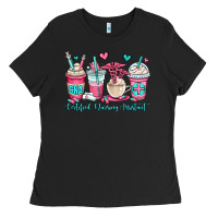 Black cna certified nursing assistant coffee cups Ladies Tee - OliviaCreatesArt
