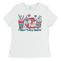 White cna certified nursing assistant coffee cups Ladies Tee - OliviaCreatesArt