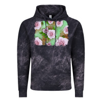 Cloud Black Pink Roses Background Vintage Hoodie - LillyAllenDesigns