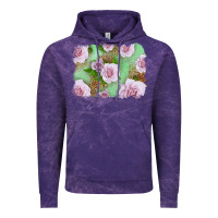 Cloud Purple Pink Roses Background Vintage Hoodie - LillyAllenDesigns