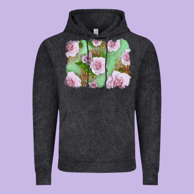 Pink Roses Background Vintage Hoodie Designed By Lillyallendesigns