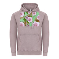 Vintage Zinc Pink Roses Background Vintage Hoodie - LillyAllenDesigns