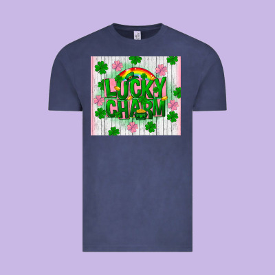 Lucky Charm St Patricks Day Vintage Tee Designed By Fadigitalartstudio