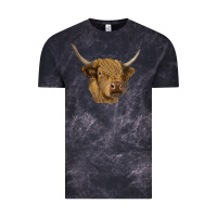 Cloud Black highland cow Vintage Tee - RanaPortraitStore