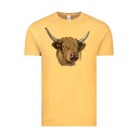 Vintage Mustard highland cow Vintage Tee - RanaPortraitStore