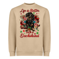 Mushroom Christmas life is better with a dachshund Heavyweight Sweatshirt - JahusDesignShop