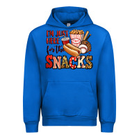 Cobalt i'm just here for the snacks baseball Urban Hoodie - Jasminsmagicworld