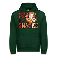 Forest Green i'm just here for the snacks baseball Urban Hoodie - Jasminsmagicworld