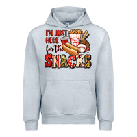 Heather Grey i'm just here for the snacks baseball Urban Hoodie - Jasminsmagicworld