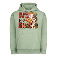 Pigment Oil Green i'm just here for the snacks baseball Urban Hoodie - Jasminsmagicworld