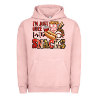 Pigment Salmon i'm just here for the snacks baseball Urban Hoodie - Jasminsmagicworld