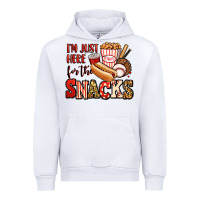 White i'm just here for the snacks baseball Urban Hoodie - Jasminsmagicworld