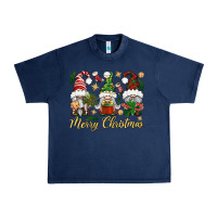 Navy Merry Christmas Gnomes Urban Heavy Tee - BundleAndBundleShop