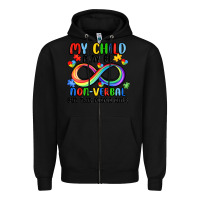 Black my child may be non verbal but this mama ain's Zipper Hoodie - JahusDesignShop
