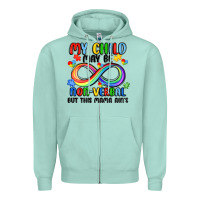 Seafoam my child may be non verbal but this mama ain's Zipper Hoodie - JahusDesignShop