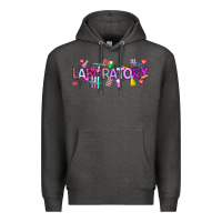 Charcoal Heather Valentine Laboratory Premium Hoodie - CowhideDigitalArt