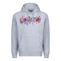 Heather Grey Valentine Laboratory Premium Hoodie - CowhideDigitalArt