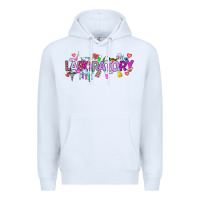 White Valentine Laboratory Premium Hoodie - CowhideDigitalArt