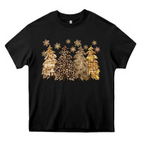 Black merry christmas leopard trees Heavy Core Tee - CowGirlArtShop